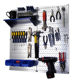 Metal Pegboard Utility Tool Storage Kit - Metallic Pegboard with Accessories