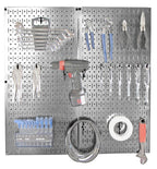 Metal Pegboard Tool Organizer Starter Kit - Metallic Pegboard with Hooks
