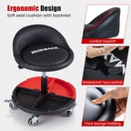 Rolling Mechanic Stool with Adjustable Height & Tool Tray