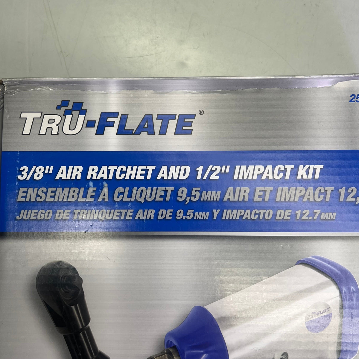 TRU-FLATE Air Ratchet & 1/2" Impact Wrench Kit 1/4" Air Inlet 6,500 RPM 25-590TF