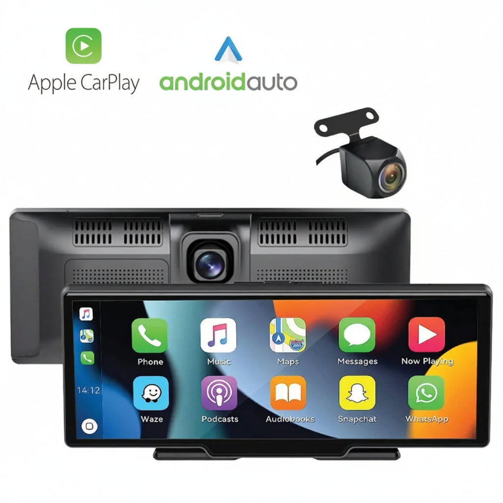 BlackboxMyCar S-Drive 10" Wireless CarPlay & Android Auto Display w/ Dash Cam