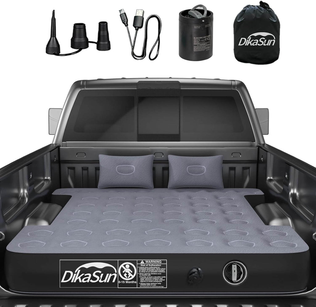 DikaSun 5.5-5.8ft Full Size Auto Inflate Truck Bed Air Mattress