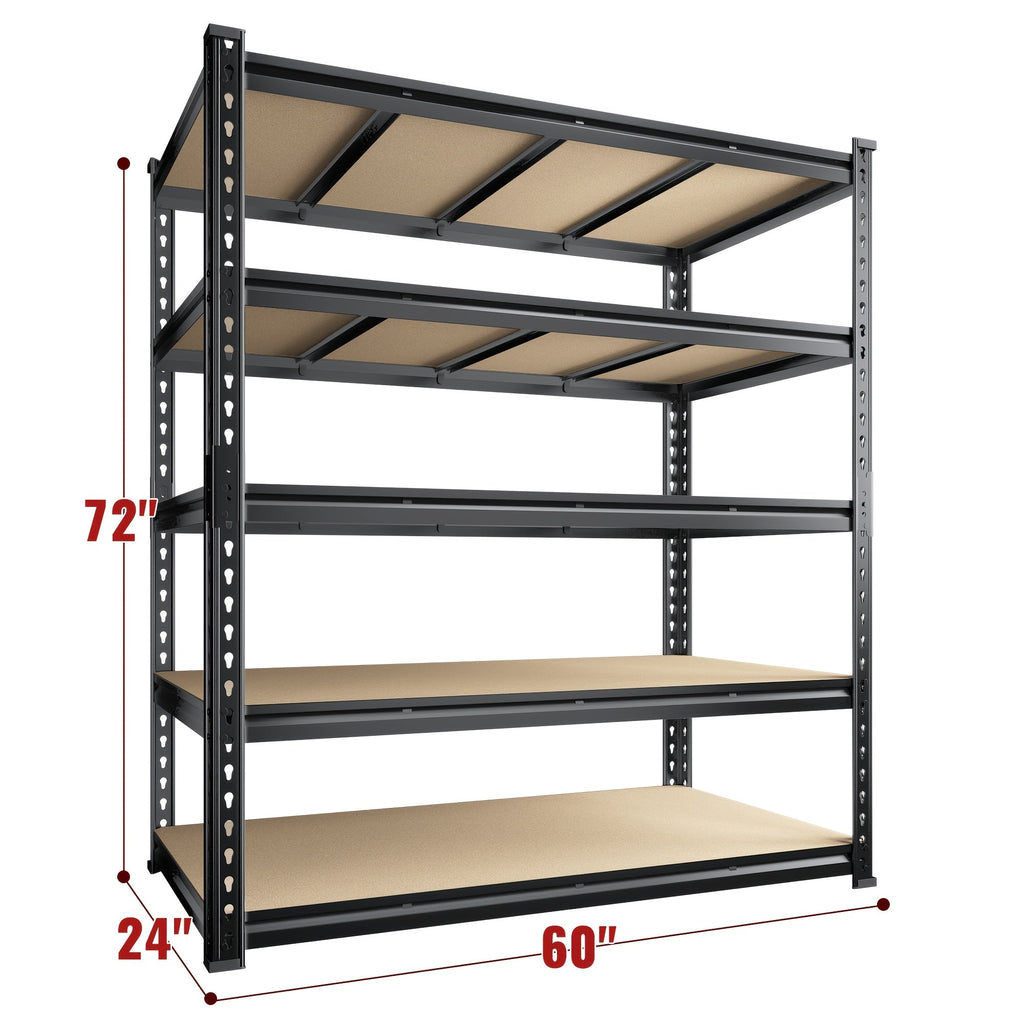 Heavy Duty Metal Garage Shelving Rack 2000lbs 4/5/6-Tier Steel Shelf 60"/72"/84"