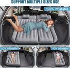DikaSun 63in Extended SUV Mattress — Quick Inflate, Includes Pump & 2 Pillows,Grey