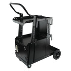 Welding Cart, 2-Tier Heavy Duty Welder Cart with Lockable Cabinet