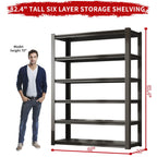 Industrial Heavy Duty Metal Garage Shelving Unit, Adjustable Storage Rack