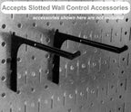 4 ft Metal Pegboard Basic Tool Organizer Kit - Metallic Toolboard & Hooks