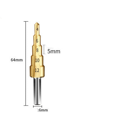 Pagoda Drill Bit Metal Hole Opener Tool