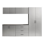Astro Series - Garage Cabinet Set B With Soft Closing Drawers - Metallic Gray