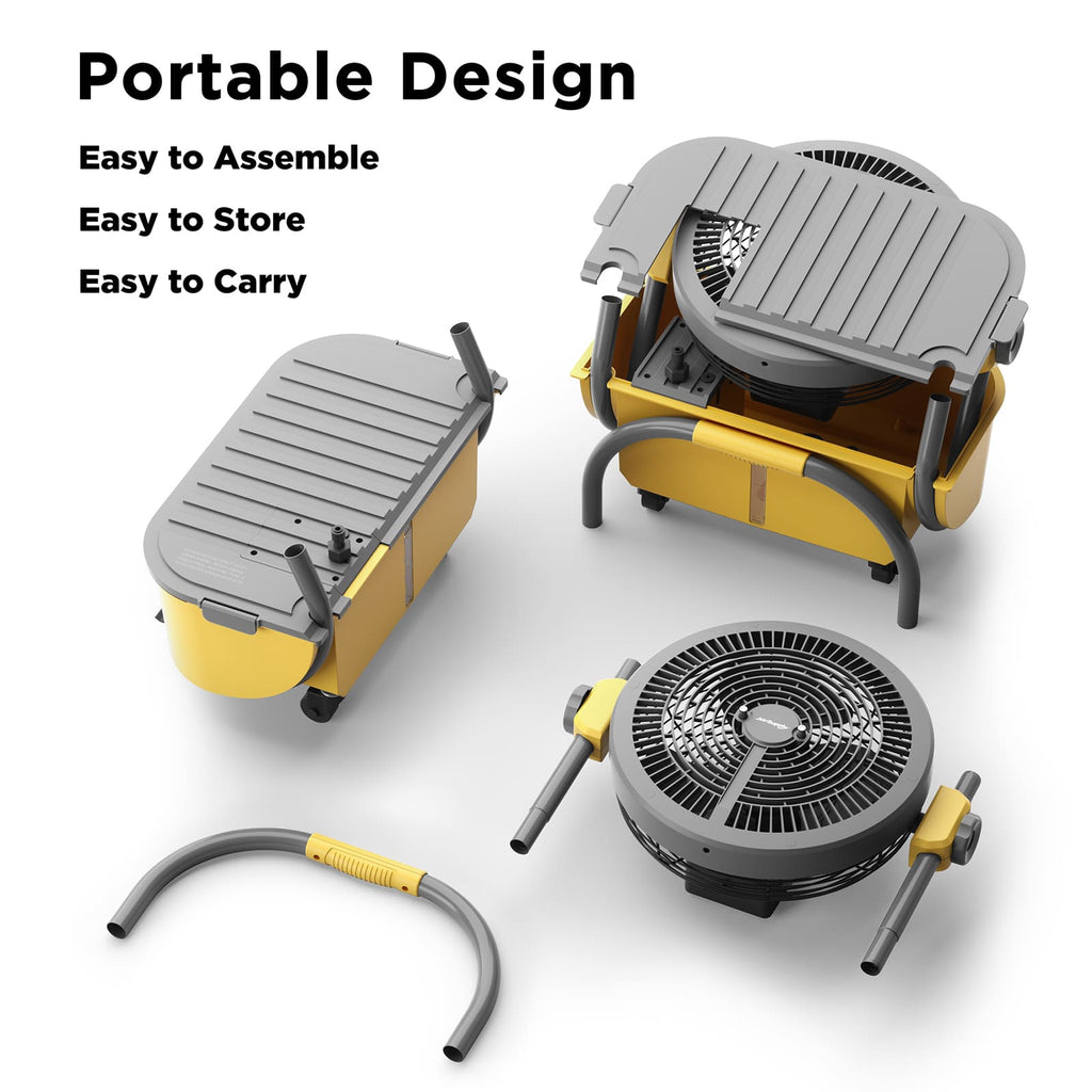 AirSupply MS12 Portable Mist Fan, 11L Tank & Up to 50H Runtime