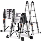 Aluminum Telescopic Folding 3 Step Ladder Step Stool Home Kitchen Garden Portable Lightweight Safety Lock Multipurpose Household