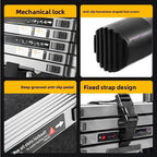 Aluminum Telescopic Folding 3 Step Ladder Step Stool Home Kitchen Garden Portable Lightweight Safety Lock Multipurpose Household
