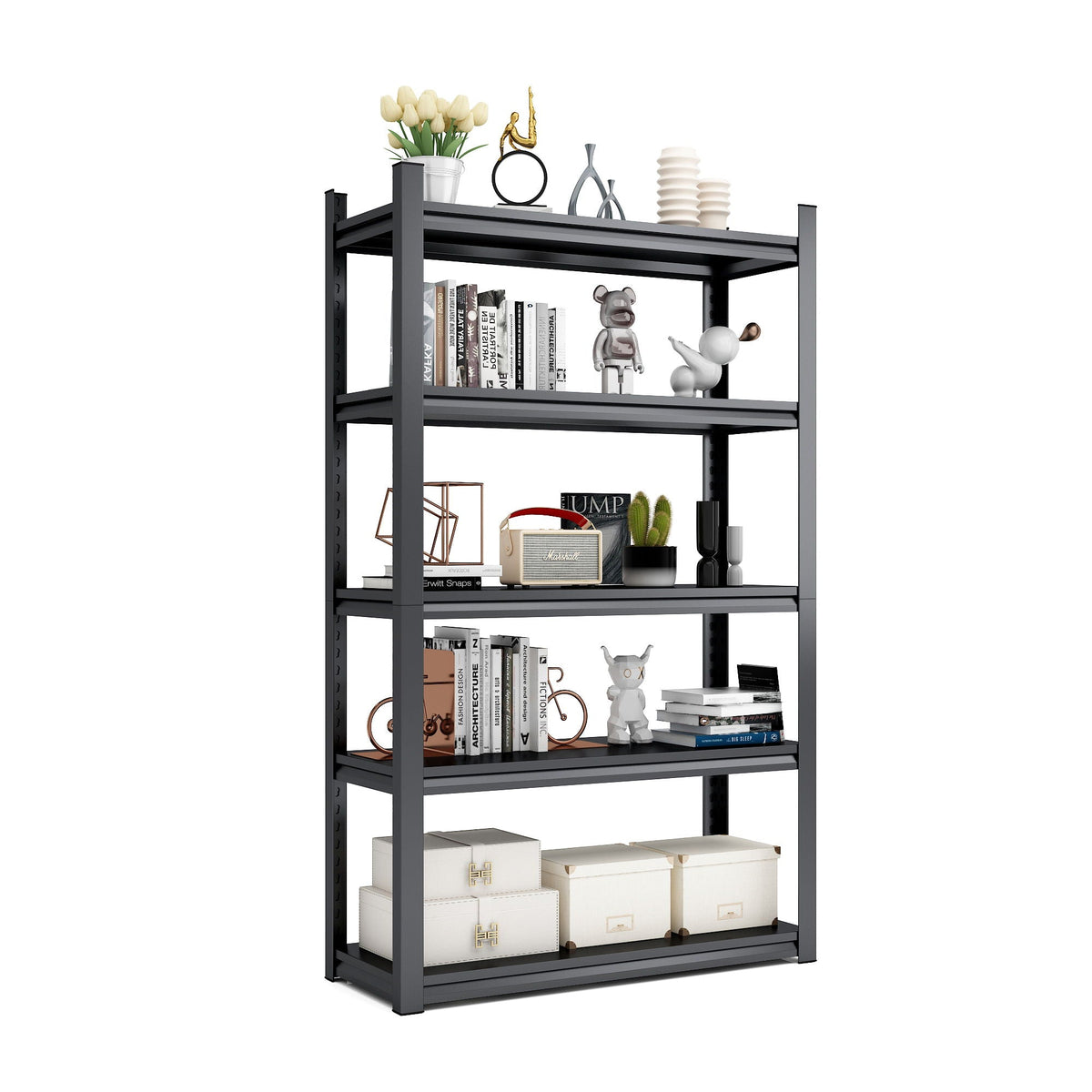 Industrial Heavy Duty Metal Garage Shelving Unit, Adjustable Storage Rack