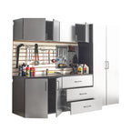 Astro Series - Garage Cabinet Set B With Soft Closing Drawers - Metallic Gray