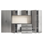 Astro Series - Garage Cabinet Set A With Soft Closing Drawers - Metallic Gray