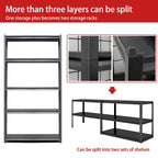 Industrial Heavy Duty Metal Garage Shelving Unit, Adjustable Storage Rack