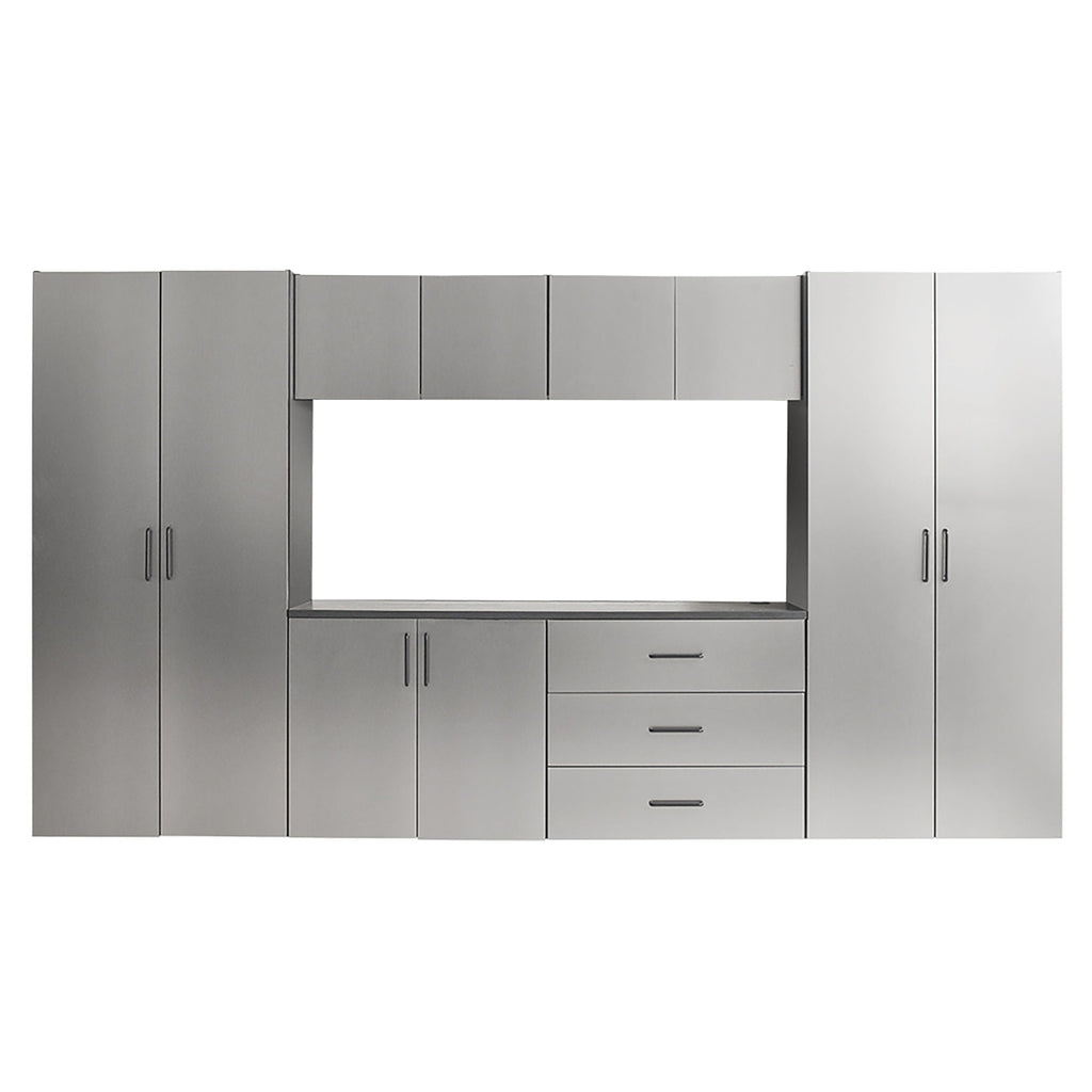 Astro Series - Garage Cabinet Set A With Soft Closing Drawers - Metallic Gray