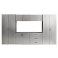 Astro Series - Garage Cabinet Set A With Soft Closing Drawers - Metallic Gray
