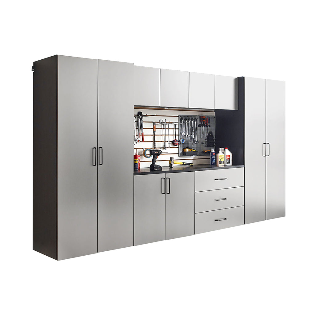 Astro Series - Garage Cabinet Set A With Soft Closing Drawers - Metallic Gray