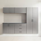 Astro Series - Garage Cabinet Set B With Soft Closing Drawers - Metallic Gray