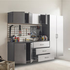 Astro Series - Garage Cabinet Set B With Soft Closing Drawers - Metallic Gray