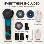 Cordless Mini Angle Grinder with Cutting Discs Set