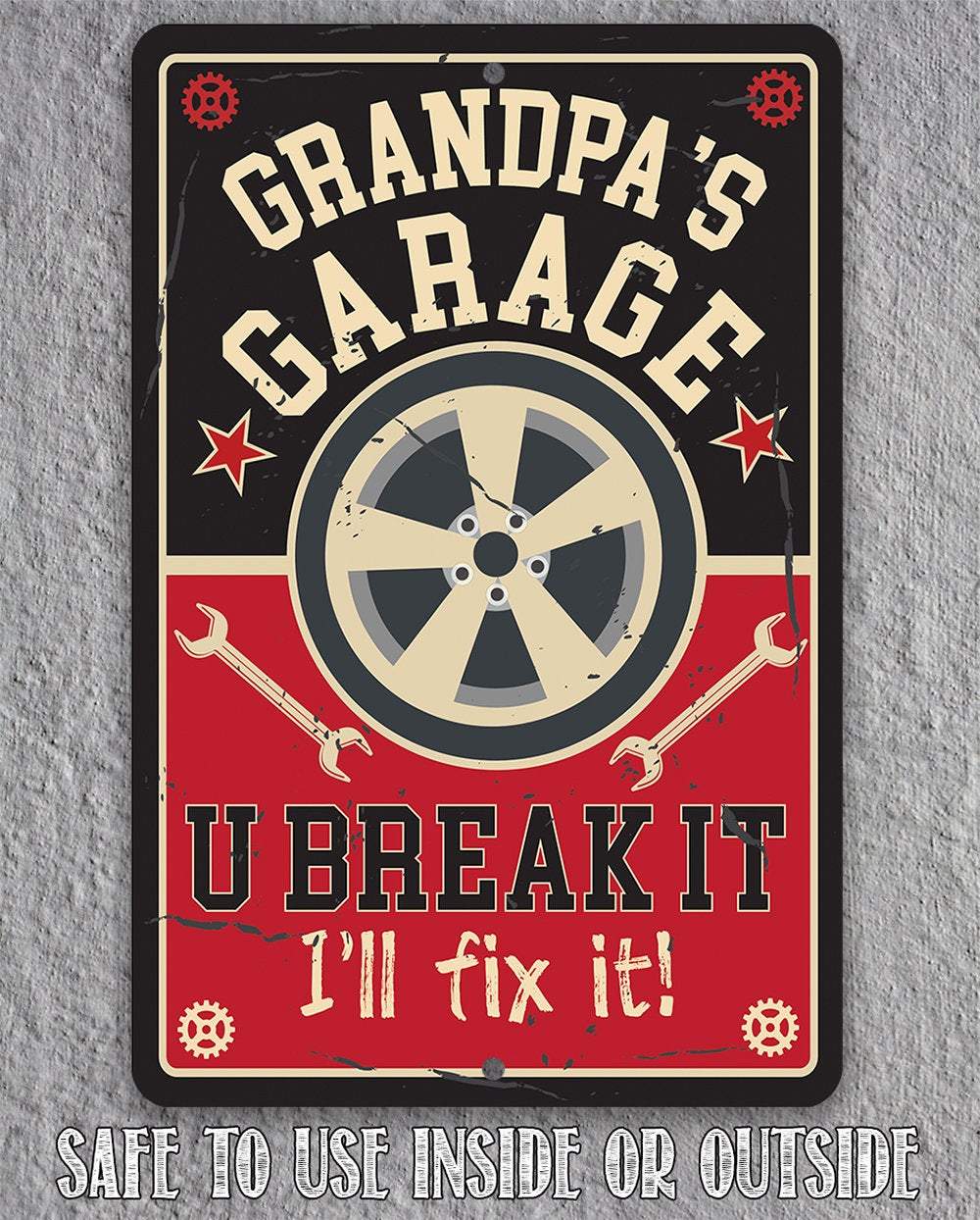 Grandpa's Garage - Metal Sign