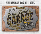 Personalized - Garage Motorcycle - Metal Sign