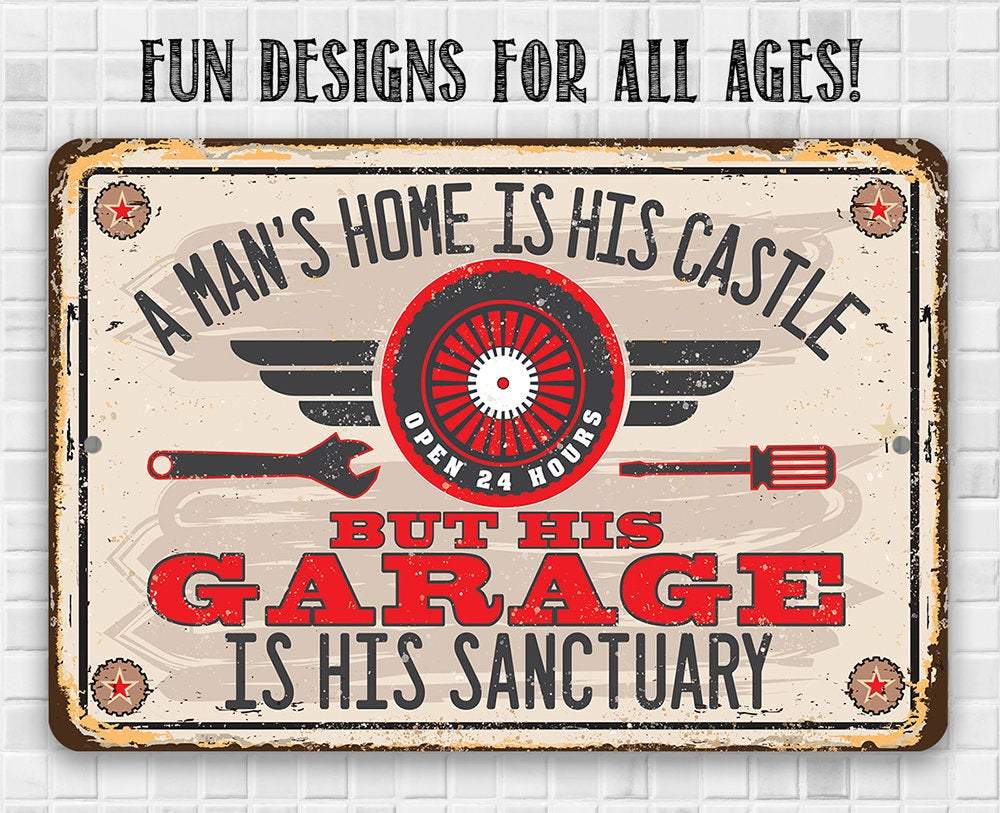Garage Sanctuary - Metal Sign